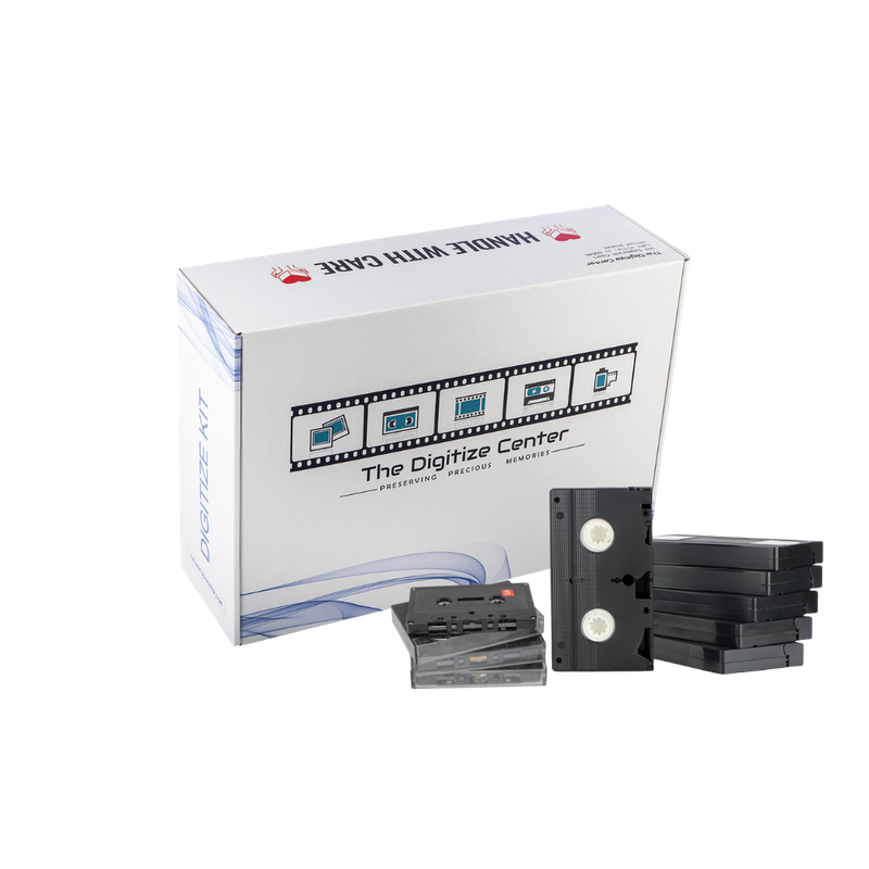 10 Item Digitize Kit box with tapes and cassettes